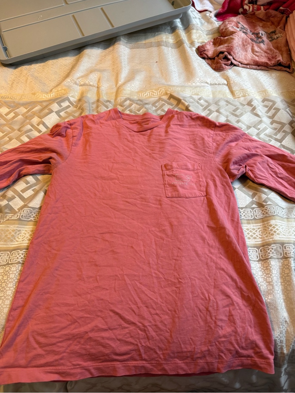 Vineyard Vines Women's Long Sleeve Pocket Tee - Dusty Rose